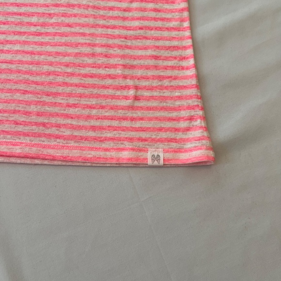 Victoria's Secret Supermodel Essential Racer Back Tank Top Pink/White SZ L - Picture 5 of 6